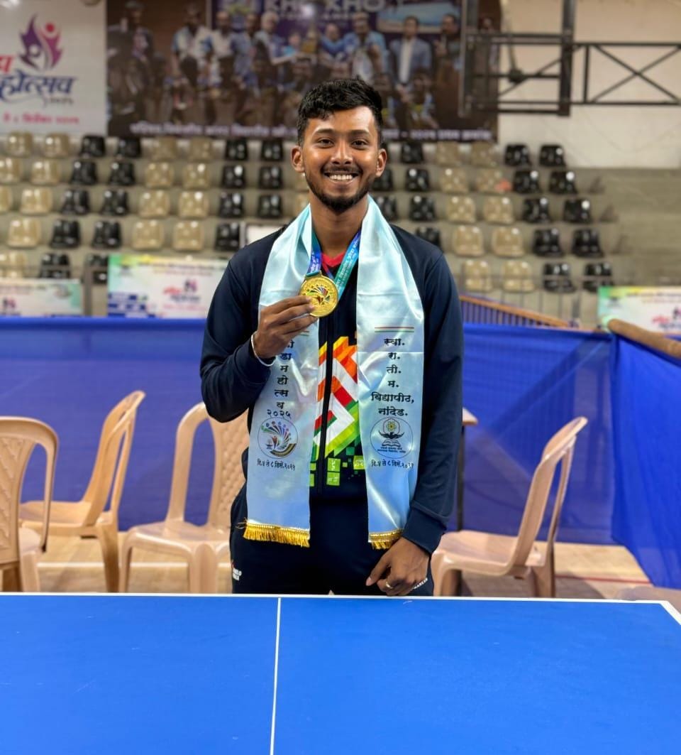 अश्वमेध राज्यस्तरीय स्पर्धेत मालवणचा रजत तोरसकर चमकला; टेबलटेनिसमध्ये सुवर्णपदकाचा बहुमान