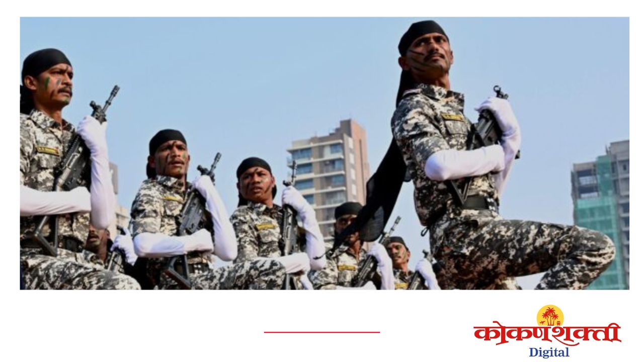 प्रजासत्ताक दिनाच्या मुख्य शासकीय समारंभाची छत्रपती शिवाजी महाराज मैदानावर रंगीत तालीम