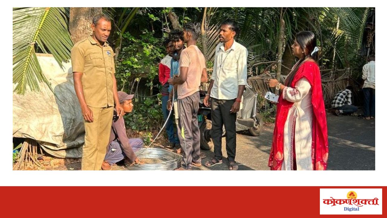 नगरसेविका अन्वेषा आचरेकर यांच्या पुढाकाराने वायरी हिंदळेकर वाडीतील 