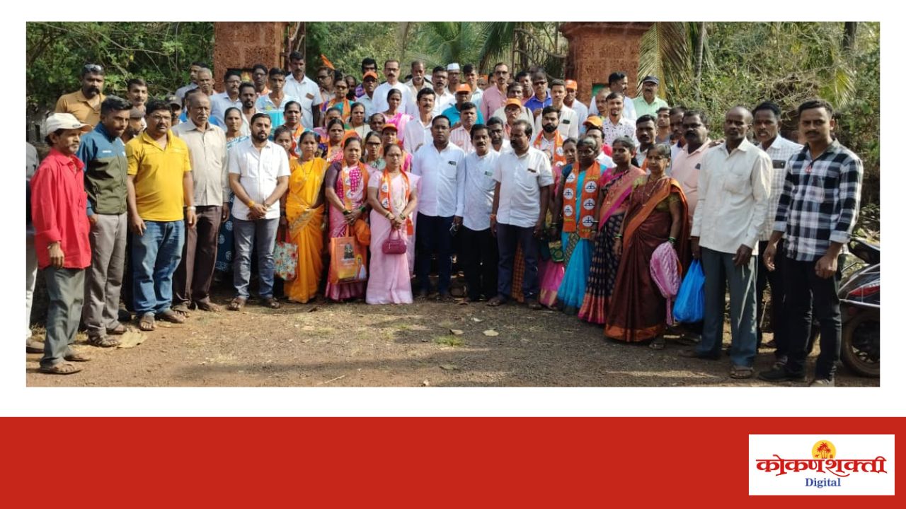 किर्लोस गावात शिवसेना महायुतीची भव्य प्रचार रॅली; महायुतीच्या उमेदवार सौ. सोनाली सुनील घाडीगावकर यांचे डोअर-टू-डोअर प्रचारातून शक्तिप्रदर्शन