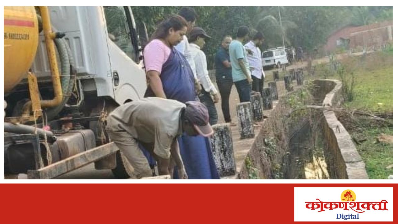 धुरीवाडा साईमंदिर परिसरातील कचरा व सांडपाण्यावर आरोग्य व स्वच्छता सभापती पूनम चव्हाण यांची धडक कारवाई; तातडीने परिसर स्वच्छ