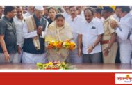 उपमुख्यमंत्री सुनेत्रा अजित पवार यांचे प्रितीसंगमावर दिवंगत यशवंतराव चव्हाण यांना अभिवादन