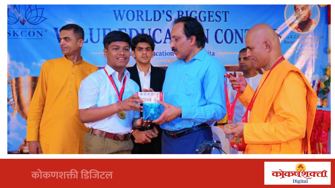 इस्रोच्या अध्यक्षांच्या हस्ते भंडारी हायस्कुलच्या तन्मय परब याचा गौरव