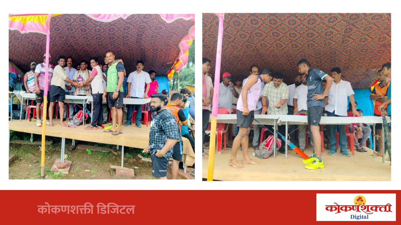 उमेश चव्हाण मित्रमंडळाच्या पावसाळी रब्बल बॉल क्रिकेट स्पर्धेला माजी आ. वैभव नाईक यांची उपस्थिती
